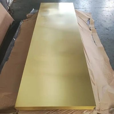 1500x 3050 X 1.5mm Brass Coated Copper C26800 C27200 Shiny Brass Sheet Plate