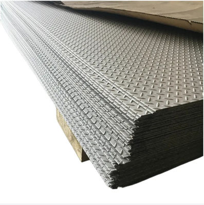 16 Gauge 18 Gauge SS Steel Sheet A240 Embossed Checkered Stainless Plates