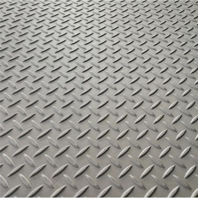 16 Gauge 18 Gauge SS Steel Sheet A240 Embossed Checkered Stainless Plates